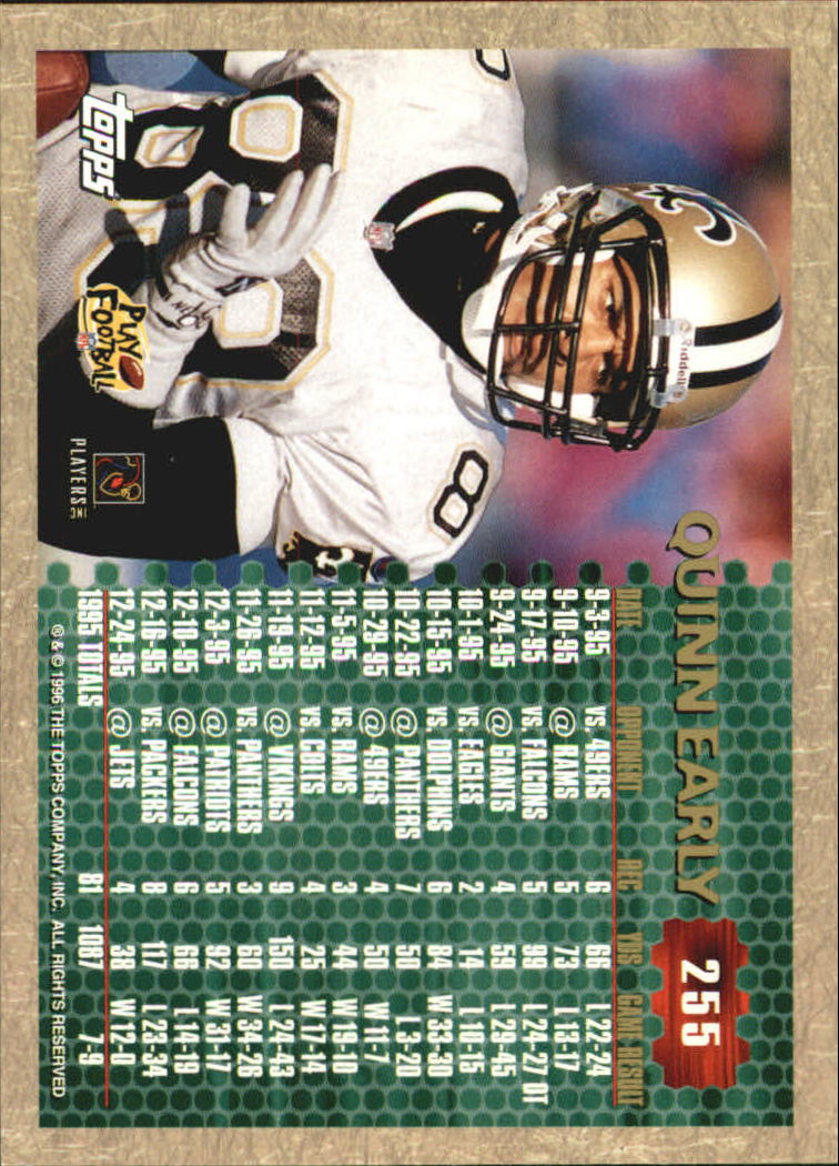 1996 Topps Football "Main Set" Cards #221 to #440 Rookies and Veterans - Picture 51 of 299