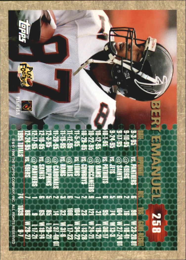 1996 Topps Football "Main Set" Cards #221 to #440 Rookies and Veterans - Picture 57 of 299