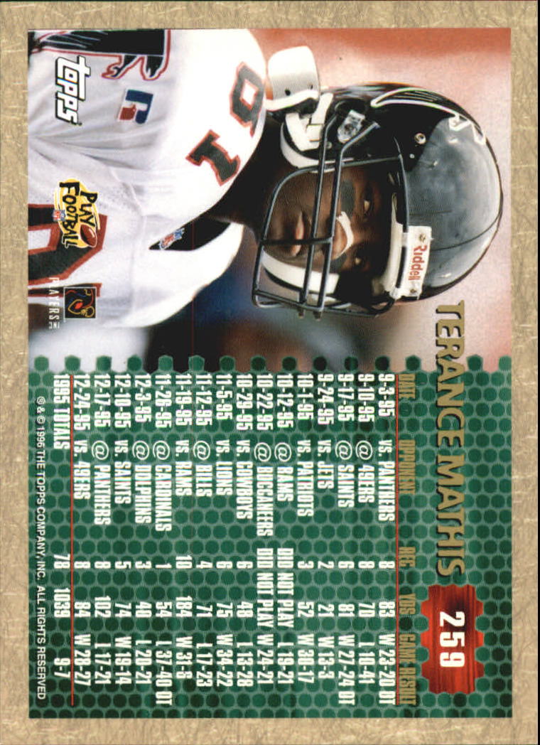 1996 Topps Football "Main Set" Cards #221 to #440 Rookies and Veterans - Picture 59 of 299