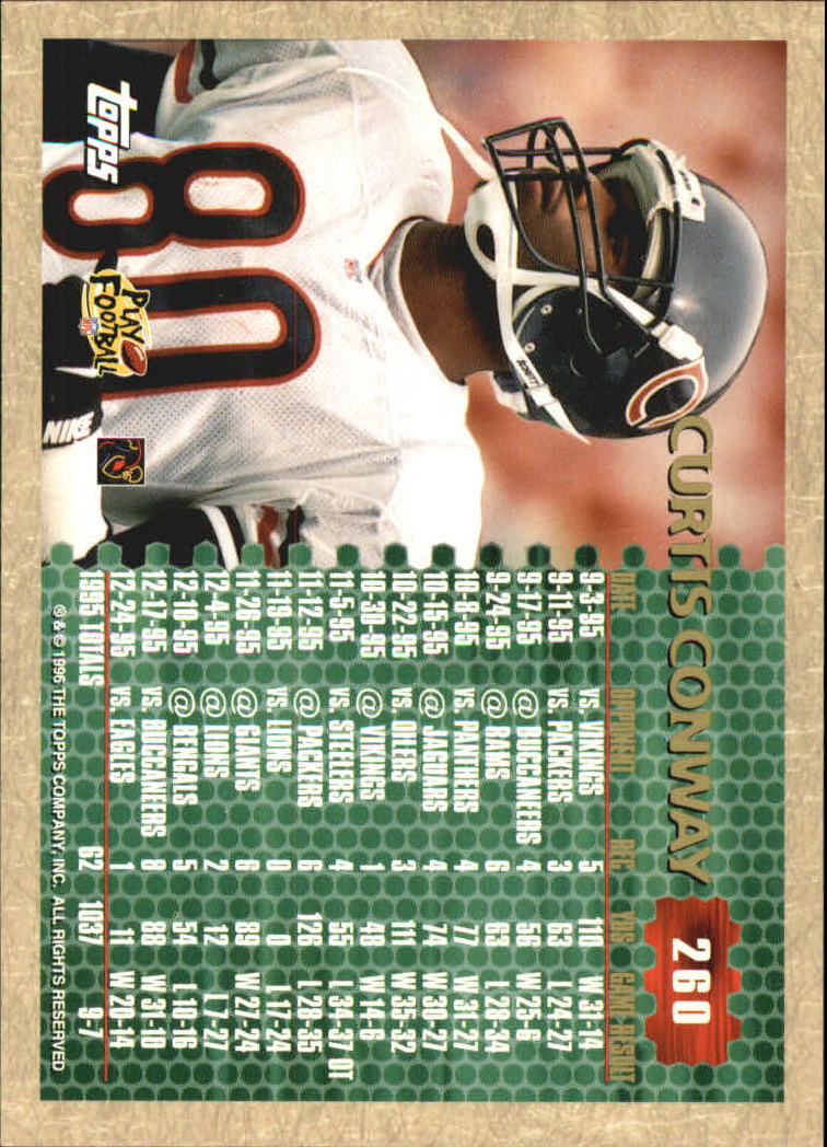 1996 Topps Football "Main Set" Cards #221 to #440 Rookies and Veterans - Picture 61 of 299