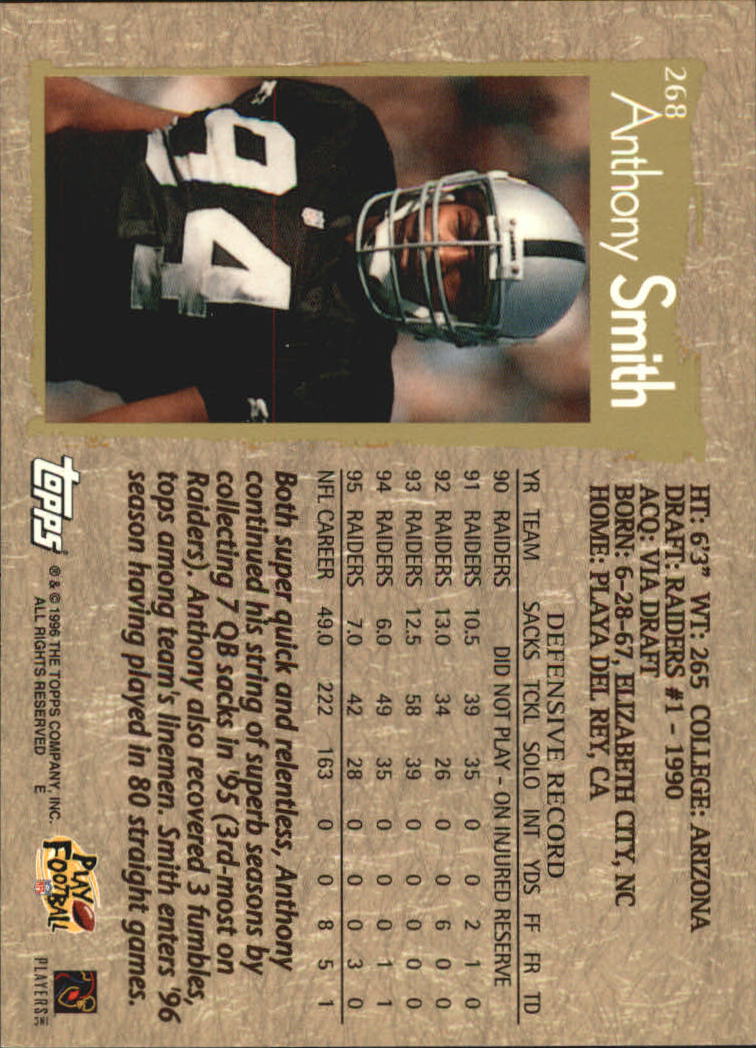 1996 Topps Football "Main Set" Cards #221 to #440 Rookies and Veterans - Picture 75 of 299