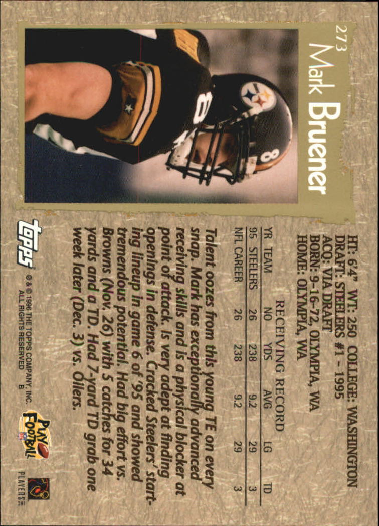 1996 Topps Football "Main Set" Cards #221 to #440 Rookies and Veterans - Picture 77 of 299