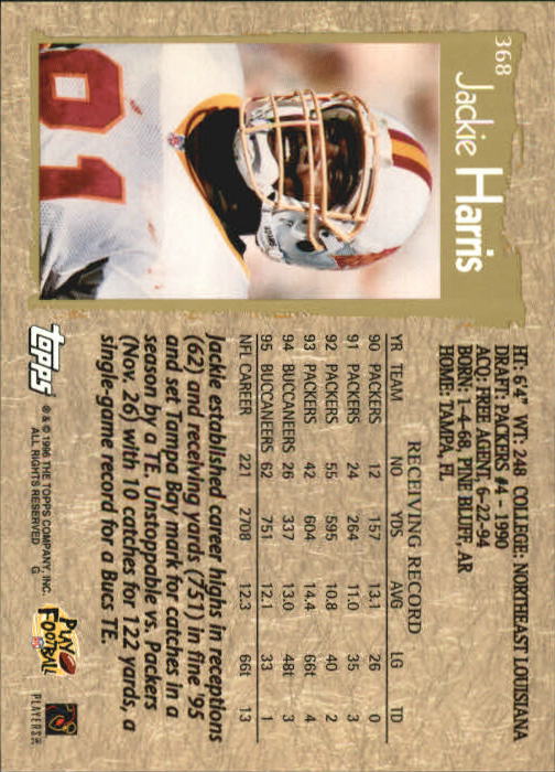 1996 Topps Football "Main Set" Cards #221 to #440 Rookies and Veterans - Picture 201 of 299