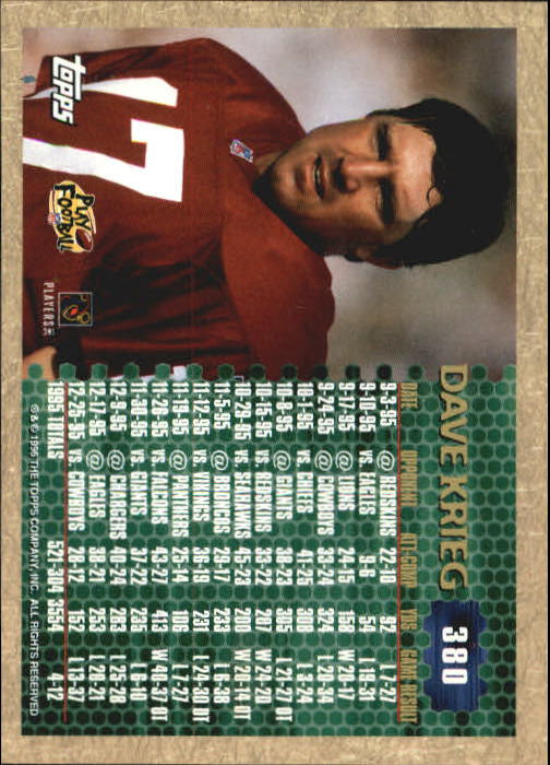 1996 Topps Football "Main Set" Cards #221 to #440 Rookies and Veterans - Picture 221 of 299