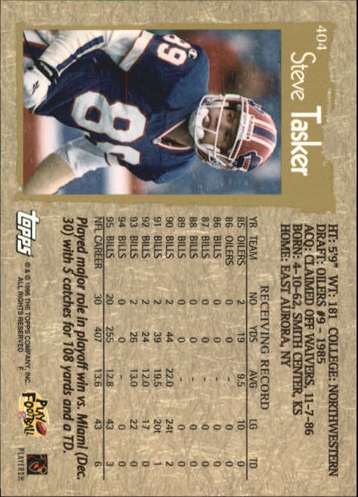 1996 Topps Football "Main Set" Cards #221 to #440 Rookies and Veterans - Picture 249 of 299