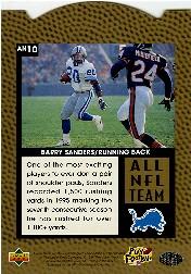 1996 Upper Deck Silver Football "All-NFL" Insert Cards - Picture 13 of 25