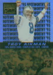 Tarjetas insertadas de fútbol americano Zenith 1996 "Notable '95" - Imagen 16 de 18