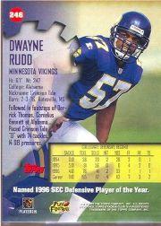 1997 Stadium Club Football "Main Set" Cards #201 to Checklists Rookies and Vets - Picture 74 of 252