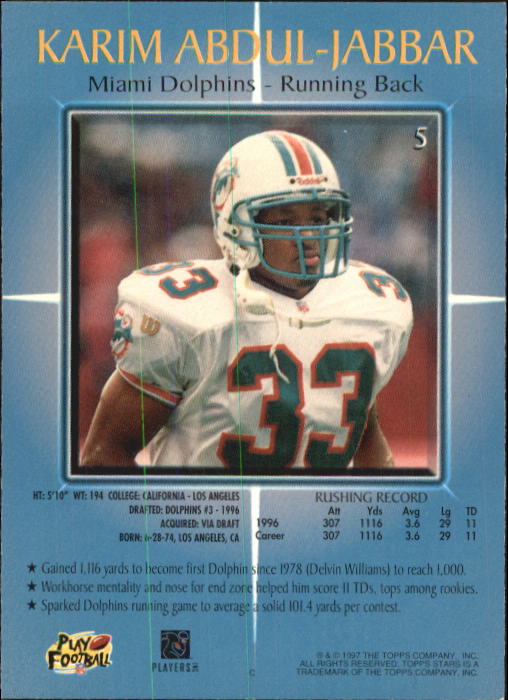 1997 Topps Stars Football "Main Set" Cards #1 to #125 Rookies and Veterans - Picture 7 of 171