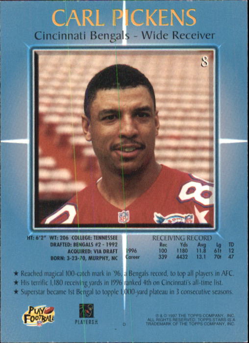 1997 Topps Stars Football "Main Set" Cards #1 to #125 Rookies and Veterans - Picture 13 of 171
