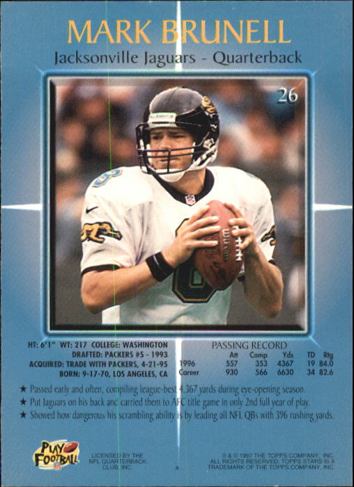 1997 Topps Stars Football "Main Set" Cards #1 to #125 Rookies and Veterans - Picture 37 of 171