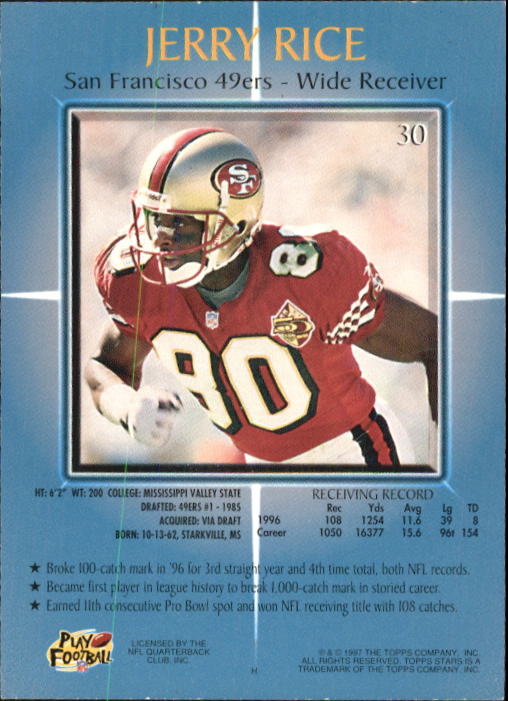 1997 Topps Stars Football "Main Set" Cards #1 to #125 Rookies and Veterans - Picture 41 of 171