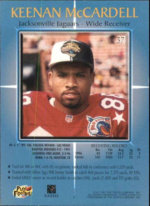 1997 Topps Stars Football "Main Set" Cards #1 to #125 Rookies and Veterans - Picture 49 of 171