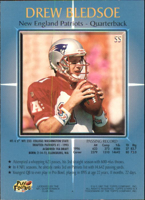 1997 Topps Stars Football "Main Set" Cards #1 to #125 Rookies and Veterans - Picture 73 of 171