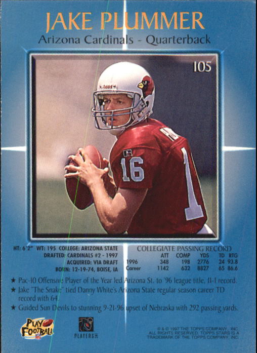 1997 Topps Stars Football "Main Set" Cards #1 to #125 Rookies and Veterans - Picture 143 of 171