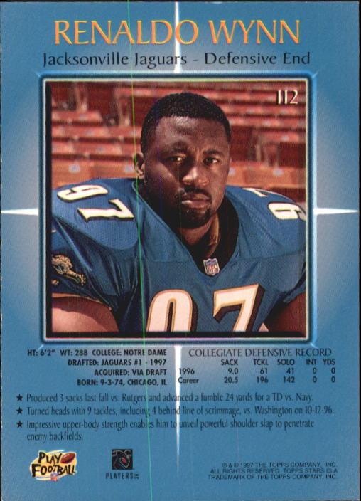 1997 Topps Stars Football "Main Set" Cards #1 to #125 Rookies and Veterans - Picture 153 of 171