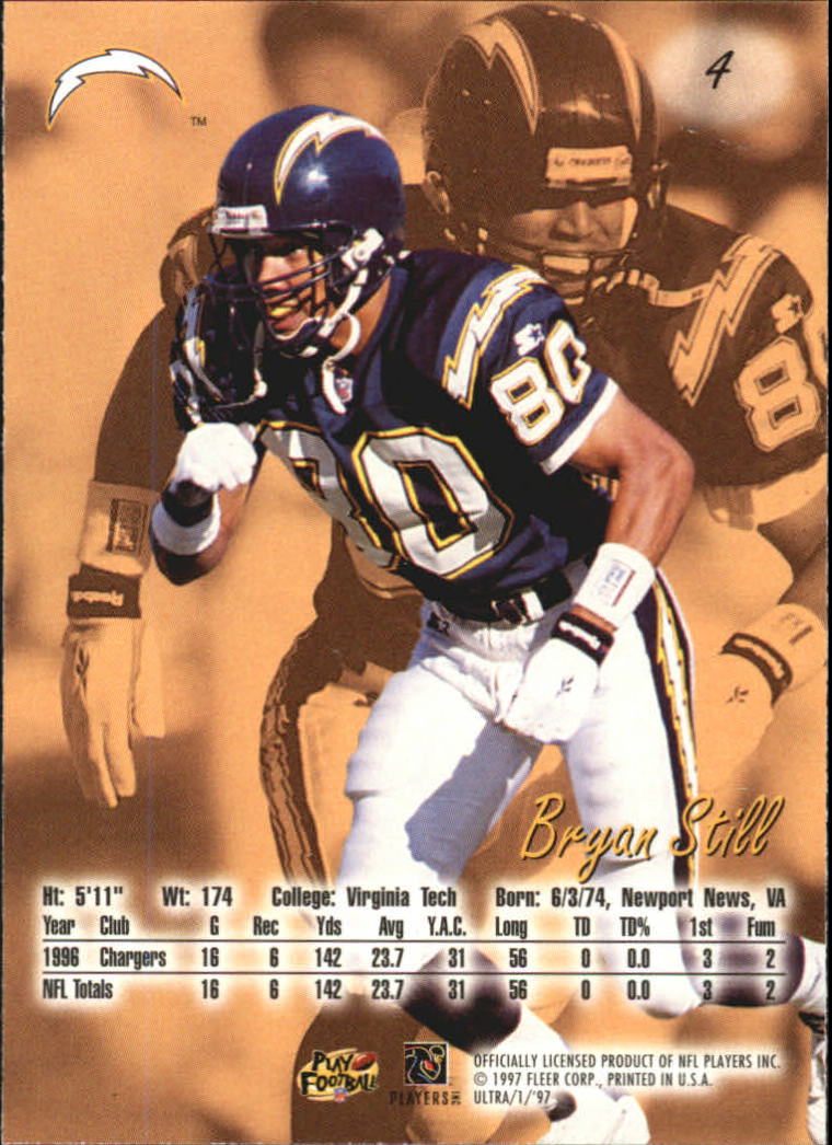 10+ FREE SHIP Details about   1997 Ultra Football Card #s 1-200 +Rookies - You Pick A0767 