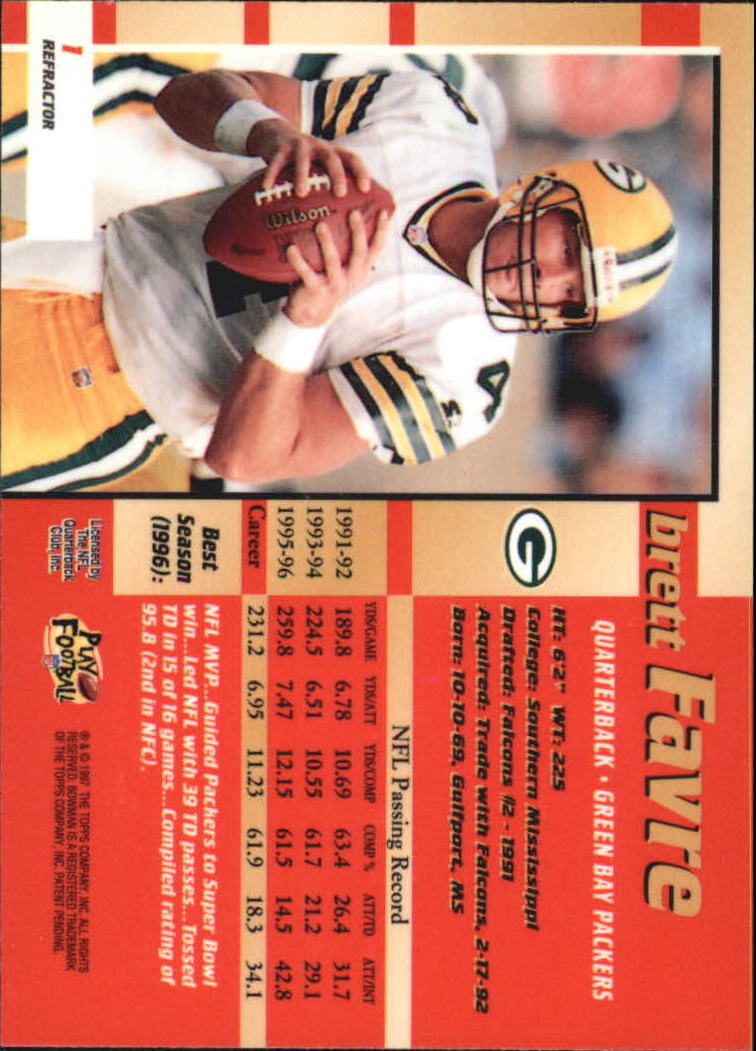 Tarjetas ""Refractores e insertos"" de fútbol americano Bowman's Best 1997 - Imagen 15 de 21