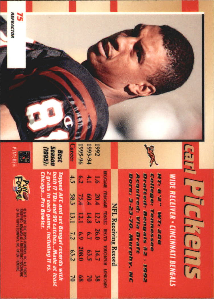 Tarjetas ""Refractores e insertos"" de fútbol americano Bowman's Best 1997 - Imagen 19 de 21