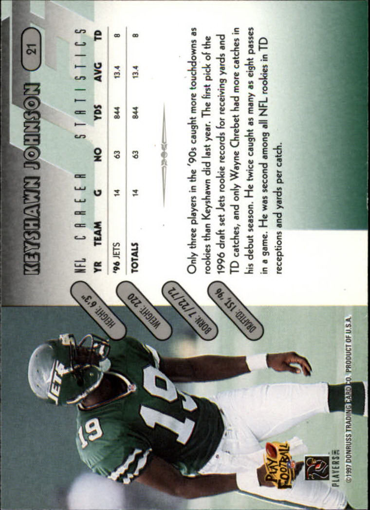 1997 Donruss Football "Main Set" Cards #1 to #230 Rookies and Veterans - Picture 41 of 445