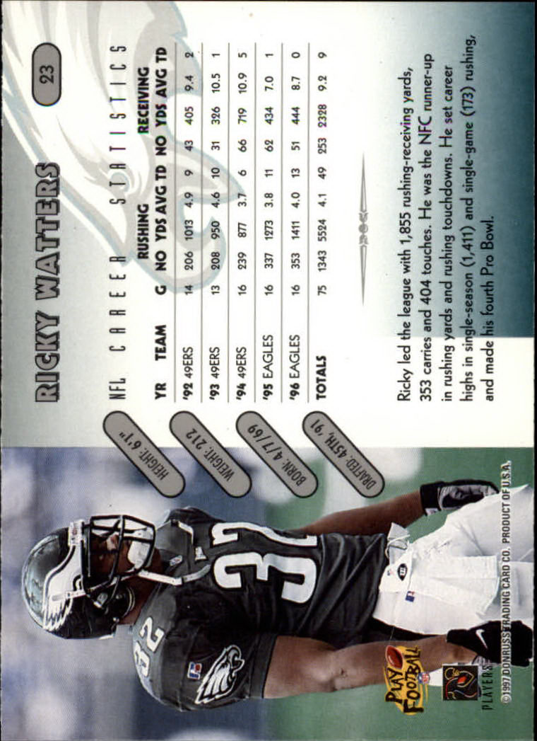 1997 Donruss Football "Main Set" Cards #1 to #230 Rookies and Veterans - Picture 45 of 445