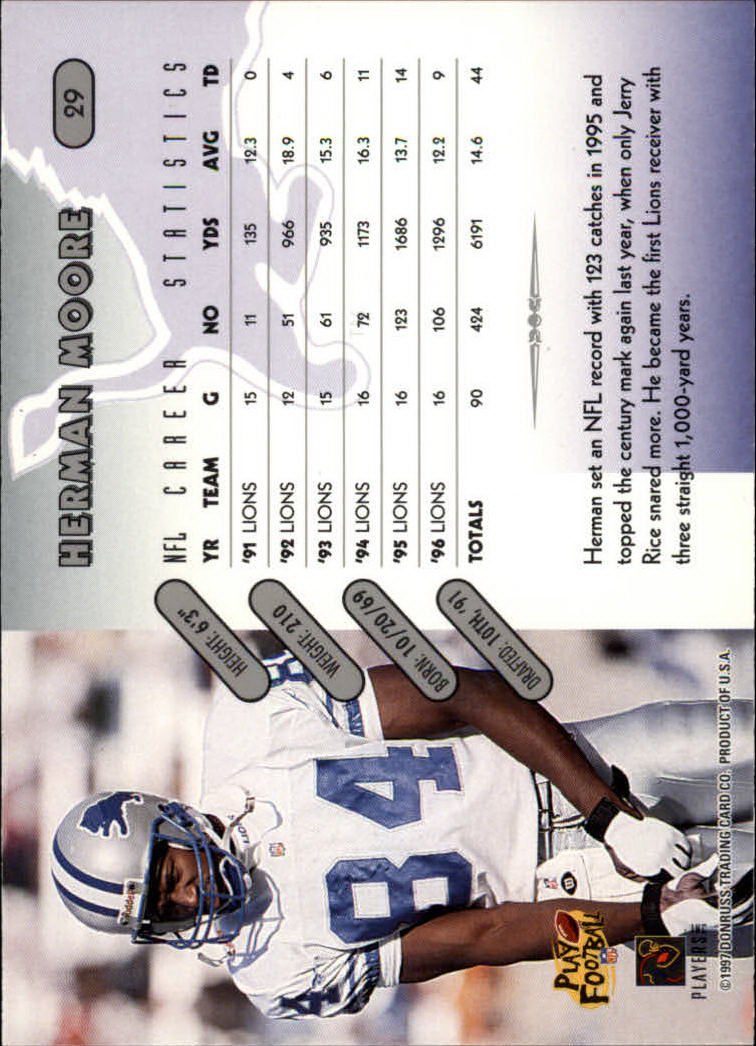 1997 Donruss Football "Main Set" Cards #1 to #230 Rookies and Veterans - Picture 57 of 445