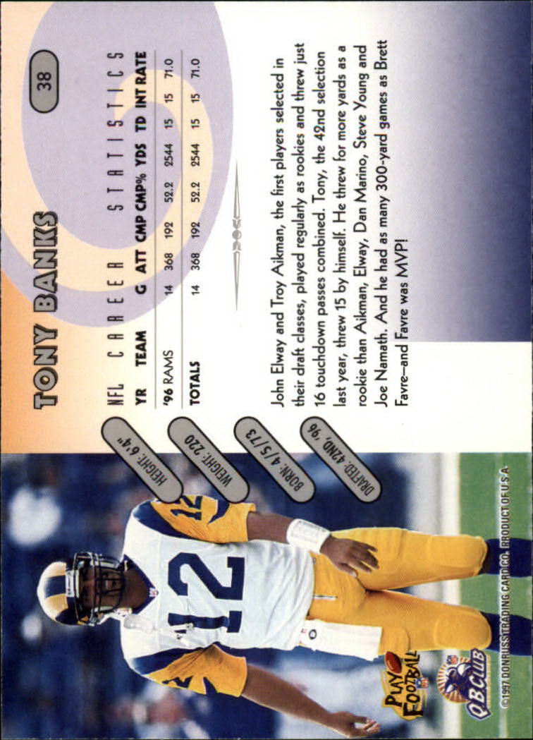 1997 Donruss Football "Main Set" Cards #1 to #230 Rookies and Veterans - Picture 73 of 445
