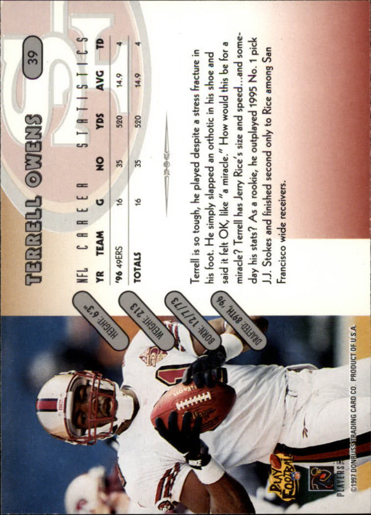 1997 Donruss Football "Main Set" Cards #1 to #230 Rookies and Veterans - Picture 75 of 445
