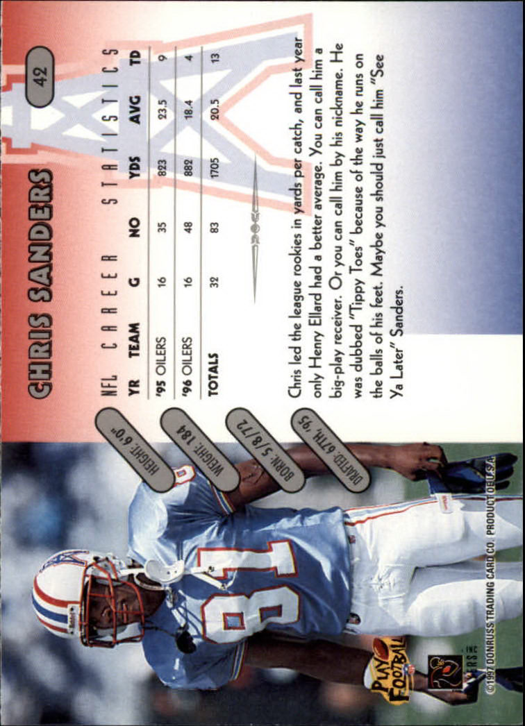1997 Donruss Football "Main Set" Cards #1 to #230 Rookies and Veterans - Picture 81 of 445