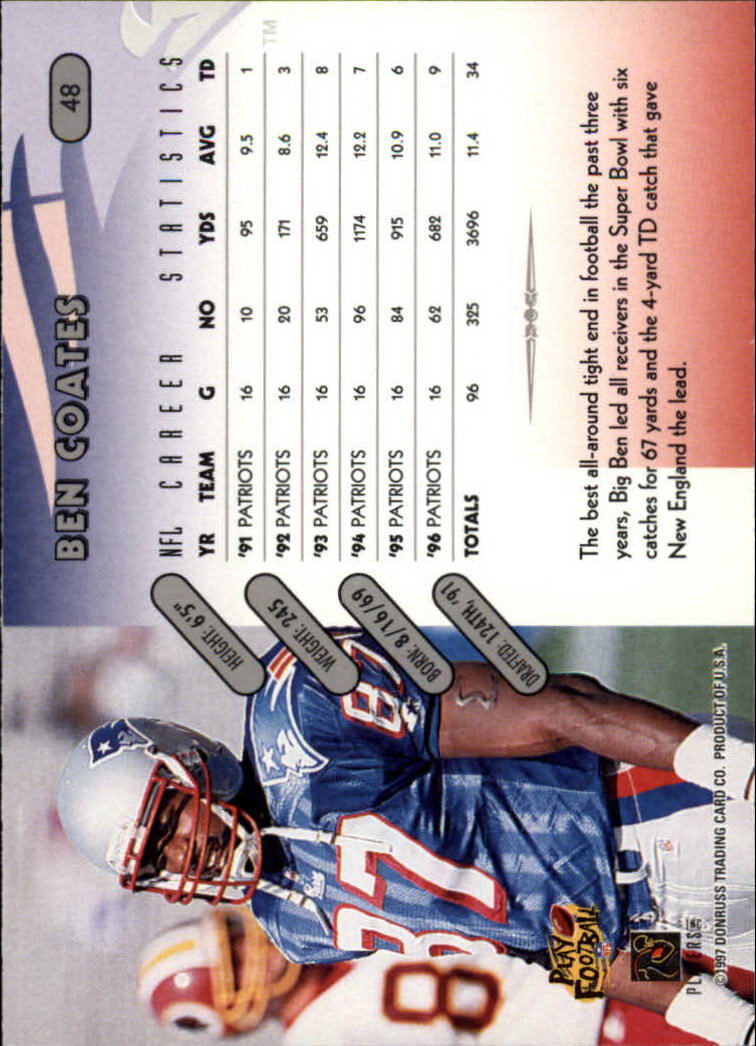 1997 Donruss Football "Main Set" Cards #1 to #230 Rookies and Veterans - Picture 91 of 445