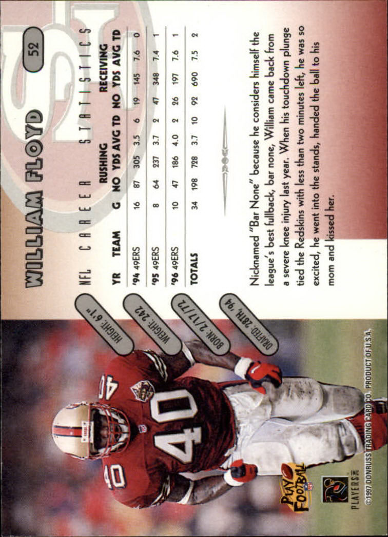 1997 Donruss Football "Main Set" Cards #1 to #230 Rookies and Veterans - Picture 99 of 445