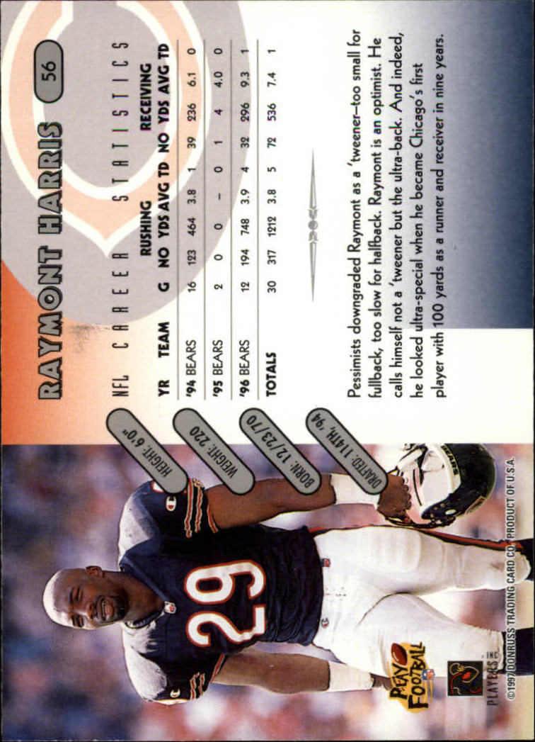 1997 Donruss Football "Main Set" Cards #1 to #230 Rookies and Veterans - Picture 107 of 445