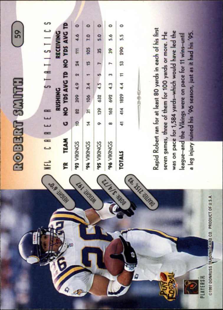 1997 Donruss Football "Main Set" Cards #1 to #230 Rookies and Veterans - Picture 113 of 445