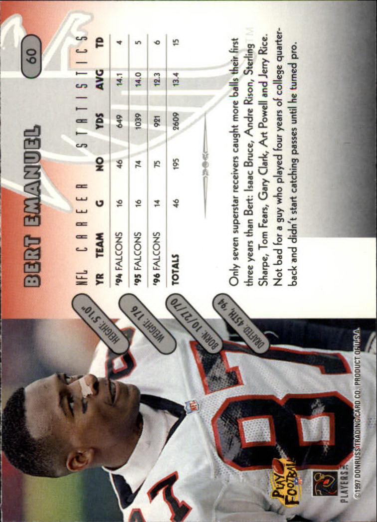 1997 Donruss Football "Main Set" Cards #1 to #230 Rookies and Veterans - Picture 115 of 445