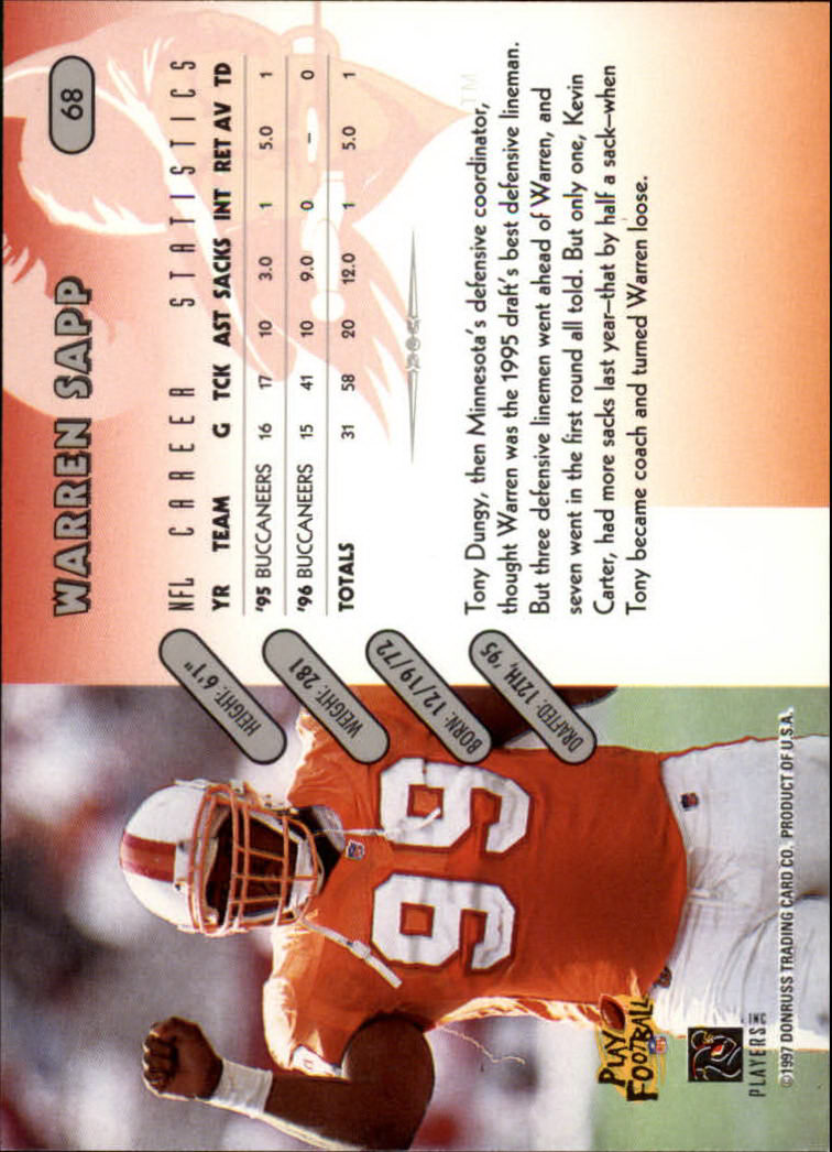 1997 Donruss Football "Main Set" Cards #1 to #230 Rookies and Veterans - Picture 131 of 445