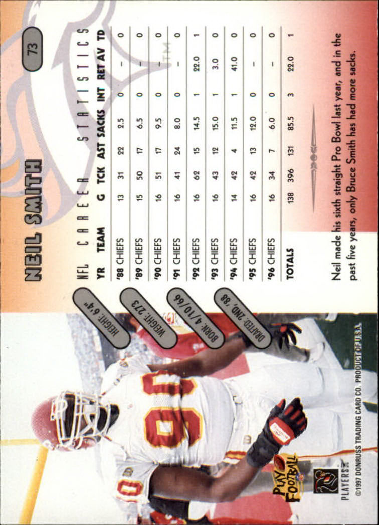 1997 Donruss Football "Main Set" Cards #1 to #230 Rookies and Veterans - Picture 141 of 445