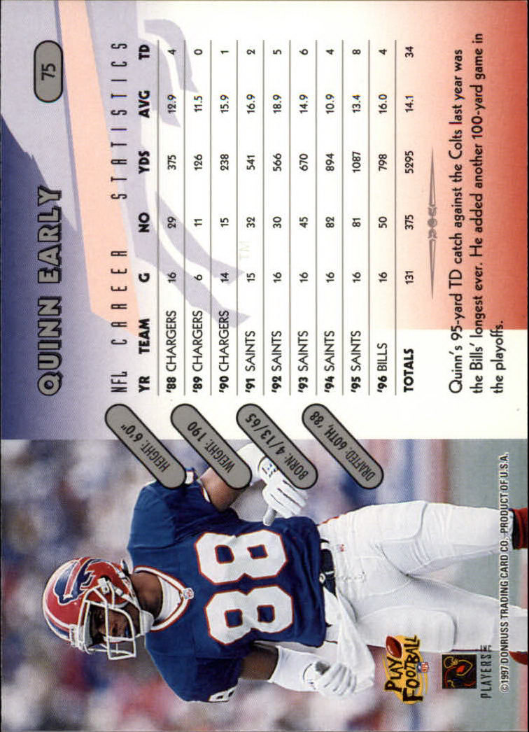 1997 Donruss Football "Main Set" Cards #1 to #230 Rookies and Veterans - Picture 145 of 445