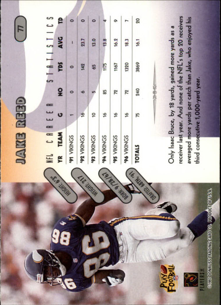 1997 Donruss Football "Main Set" Cards #1 to #230 Rookies and Veterans - Picture 149 of 445