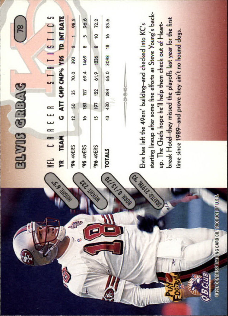 1997 Donruss Football "Main Set" Cards #1 to #230 Rookies and Veterans - Picture 151 of 445