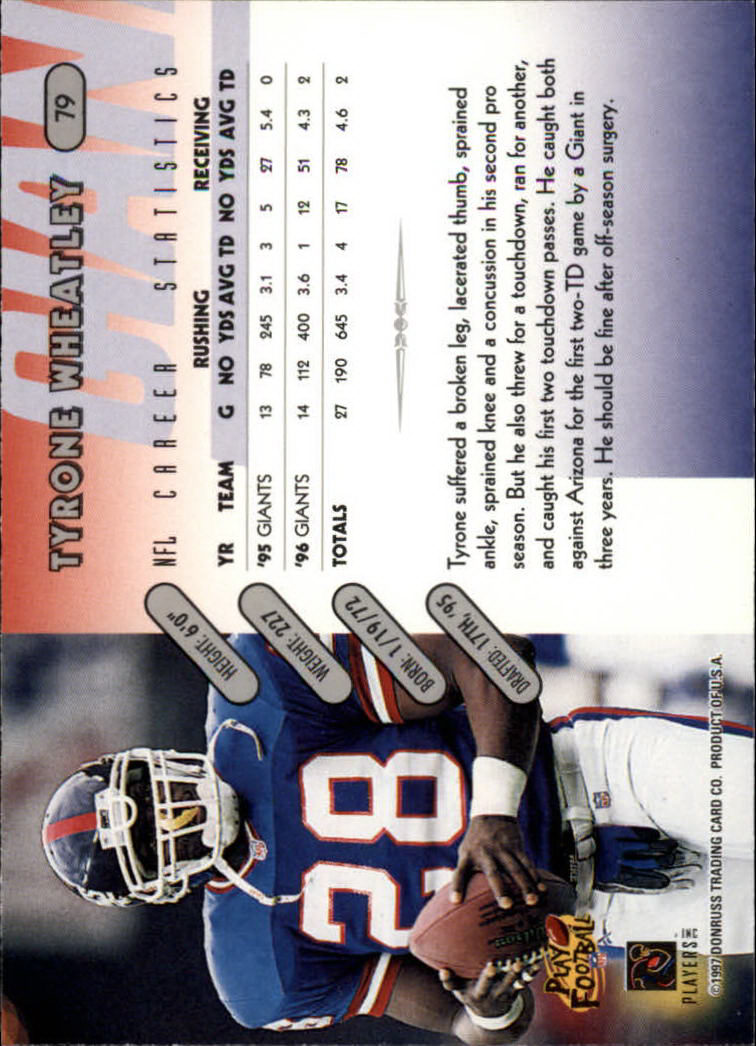 1997 Donruss Football "Main Set" Cards #1 to #230 Rookies and Veterans - Picture 153 of 445