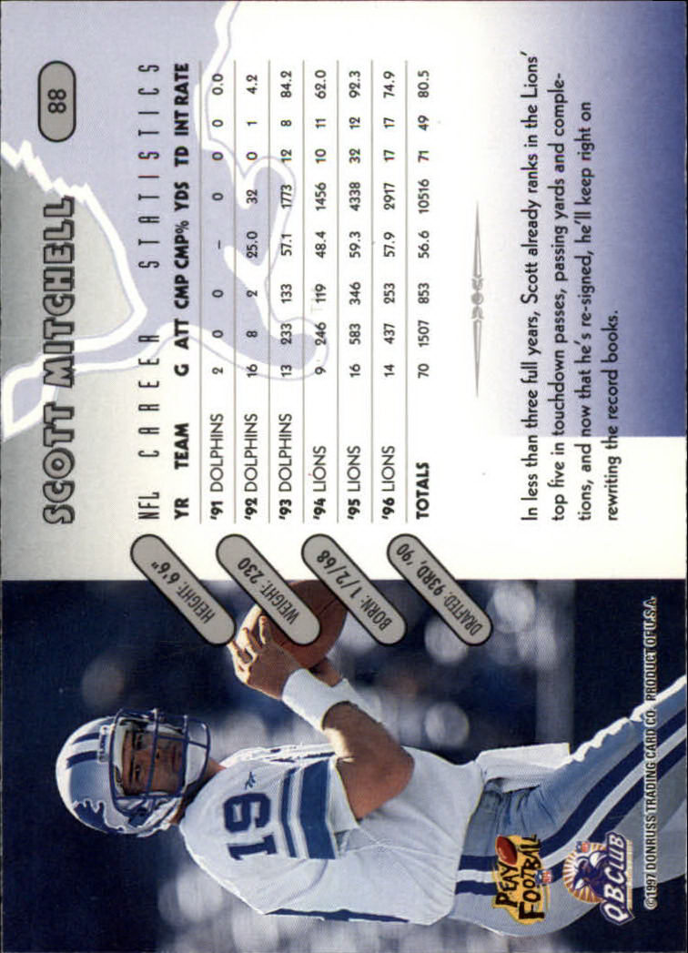 1997 Donruss Football "Main Set" Cards #1 to #230 Rookies and Veterans - Picture 171 of 445