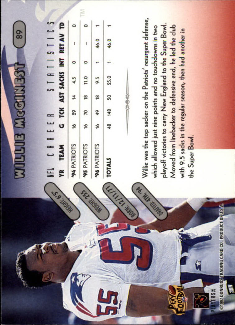 1997 Donruss Football "Main Set" Cards #1 to #230 Rookies and Veterans - Picture 173 of 445