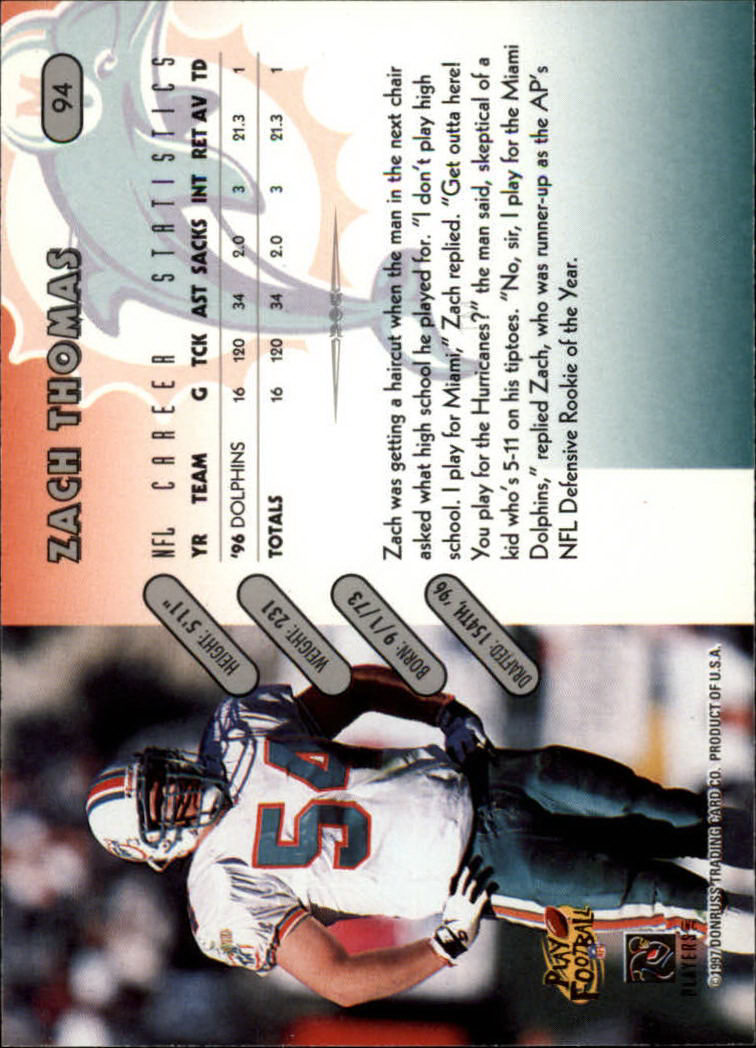 1997 Donruss Football "Main Set" Cards #1 to #230 Rookies and Veterans - Picture 183 of 445