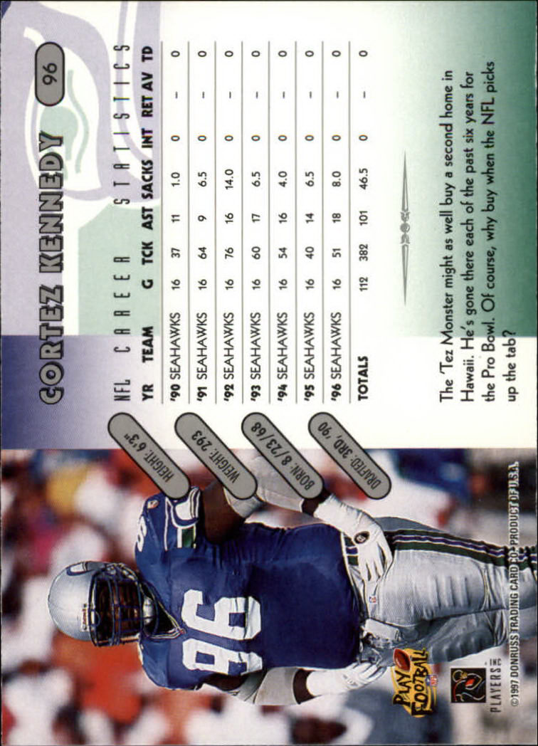 1997 Donruss Football "Main Set" Cards #1 to #230 Rookies and Veterans - Picture 187 of 445
