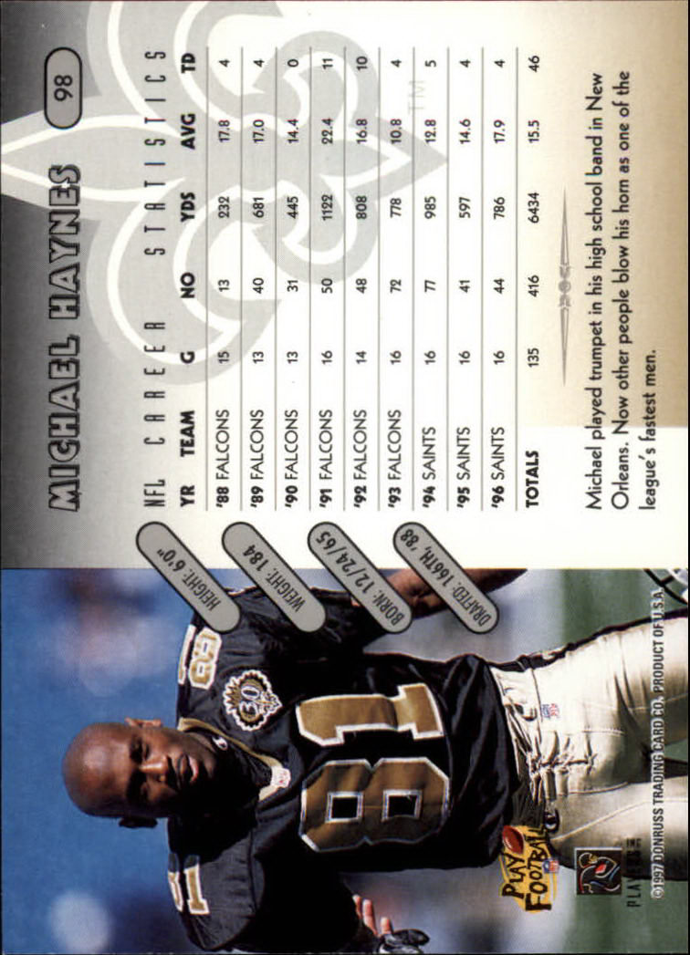 1997 Donruss Football "Main Set" Cards #1 to #230 Rookies and Veterans - Picture 191 of 445
