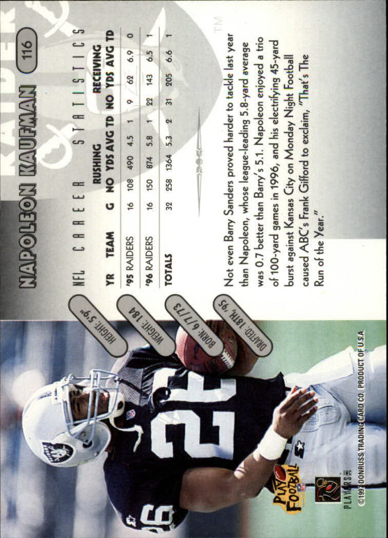 1997 Donruss Football "Main Set" Cards #1 to #230 Rookies and Veterans - Picture 227 of 445