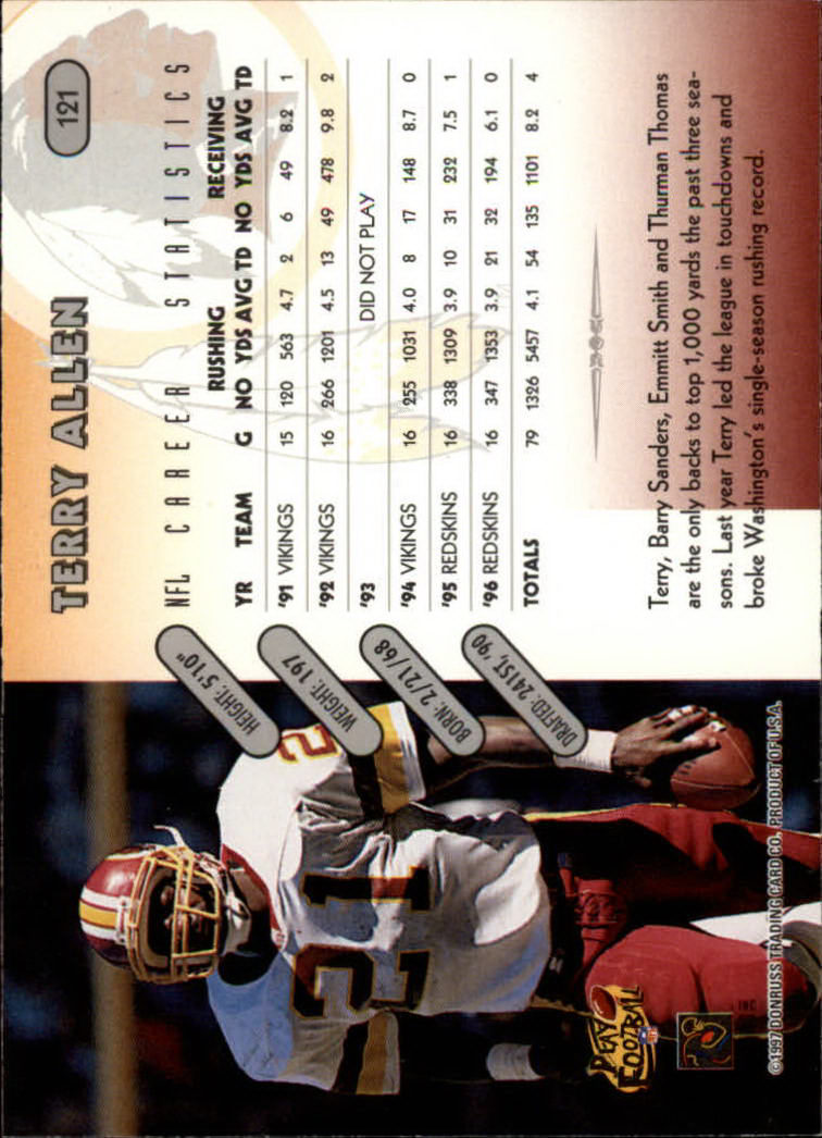 1997 Donruss Football "Main Set" Cards #1 to #230 Rookies and Veterans - Picture 237 of 445