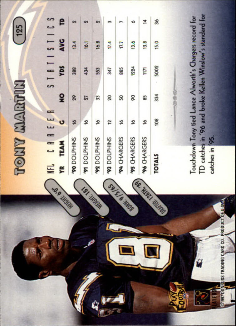 1997 Donruss Football "Main Set" Cards #1 to #230 Rookies and Veterans - Picture 245 of 445