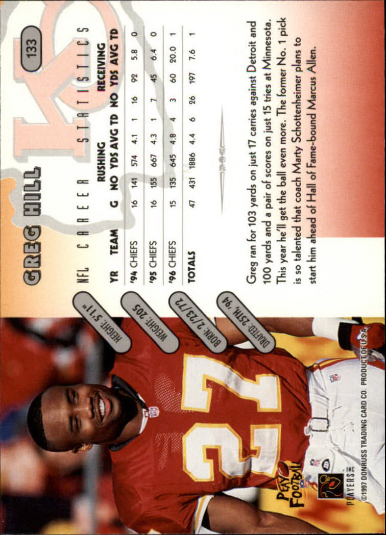 1997 Donruss Football "Main Set" Cards #1 to #230 Rookies and Veterans - Picture 261 of 445
