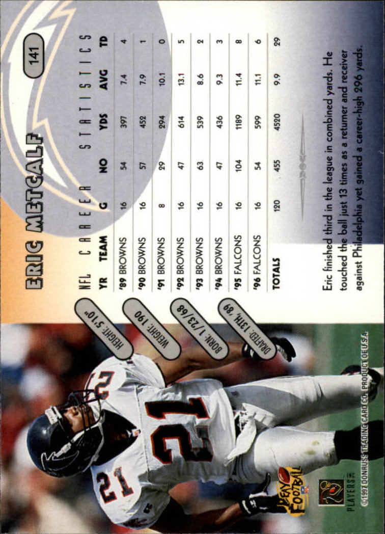 1997 Donruss Football "Main Set" Cards #1 to #230 Rookies and Veterans - Picture 275 of 445